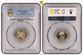 2023 $2 35th Ann $2 Coin Set Colorized Lest we Forget-Eternal Flame MS67