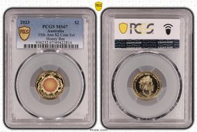 2023 $2 35th Ann $2 Coin Set Colorized Honey Bee MS67