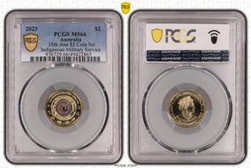 2023 $2 35th Ann $2 Coin Set Colorized Indigenous Military Service MS66