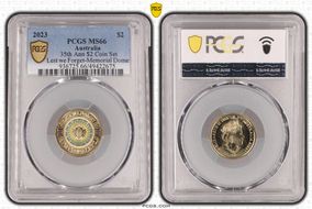 2023 $2 35th Ann $2 Coin Set Colorized Lest We Forget-Memorial Dome MS66