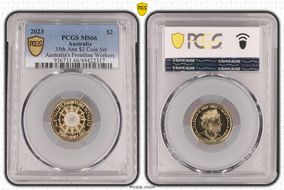 2023 $2 35th Ann $2 Coin Set Colorized Australia's Frontline Workers MS66