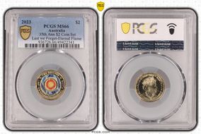 2023 $2 35th Ann $2 Coin Set Colorized Lest we Forget-Eternal Flame MS66