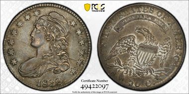 1832 50C O-120a AU58