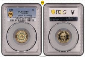 2023 $2 35th Ann $2 Coin Set Colorized Lest We Forget-Memorial Dome MS67