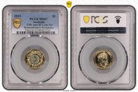 2023 $2 35th Ann $2 Coin Set Colorized Remembrance Rosemary MS67