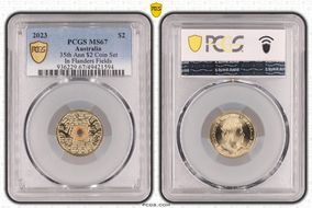 2023 $2 35th Ann $2 Coin Set Colorized In Flanders Fields MS67