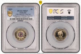 2023 $2 35th Ann $2 Coin Set Colorized Indigenous Military Service MS67