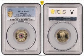 2023 $2 35th Ann $2 Coin Set Colorized Indigenous Military Service MS67