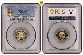2023 $2 35th Ann $2 Coin Set Colorized Australia's Frontline Workers MS67