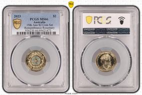 2023 $2 35th Ann $2 Coin Set Colorized Remembrance Rosemary MS66