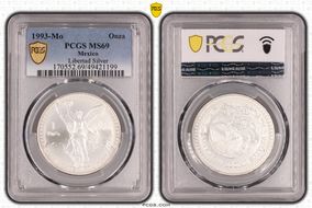 1993-Mo Onza Libertad Ag MS69