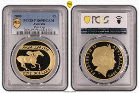 2000 $5 Phar Lap PR69DCAM