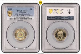 2023 $2 35th Ann $2 Coin Set Colorized Lest We Forget-Memorial Dome MS66