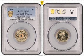 2023 $2 35th Ann $2 Coin Set Colorized In Flanders Fields MS66