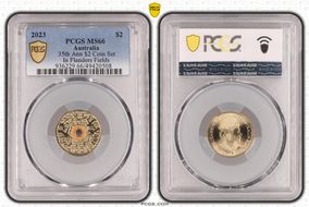 2023 $2 35th Ann $2 Coin Set Colorized In Flanders Fields MS66