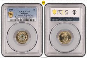 2023 $2 35th Ann $2 Coin Set Colorized Remembrance Rosemary MS66