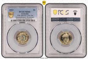 2023 $2 35th Ann $2 Coin Set Colorized Remembrance Rosemary MS66