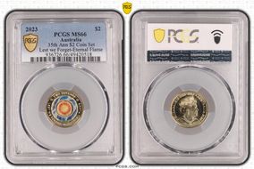 2023 $2 35th Ann $2 Coin Set Colorized Lest we Forget-Eternal Flame MS66