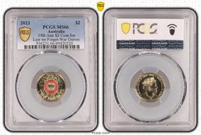 2023 $2 35th Ann $2 Coin Set Colorized Lest we Forget-War Graves MS66