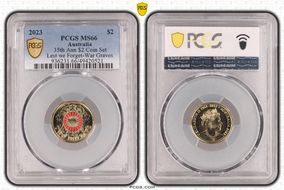 2023 $2 35th Ann $2 Coin Set Colorized Lest we Forget-War Graves MS66
