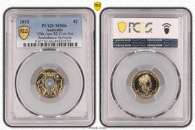 2023 $2 35th Ann $2 Coin Set Colorized Ambulance Services MS66