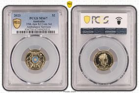 2023 $2 35th Ann $2 Coin Set Colorized Ambulance Services MS67