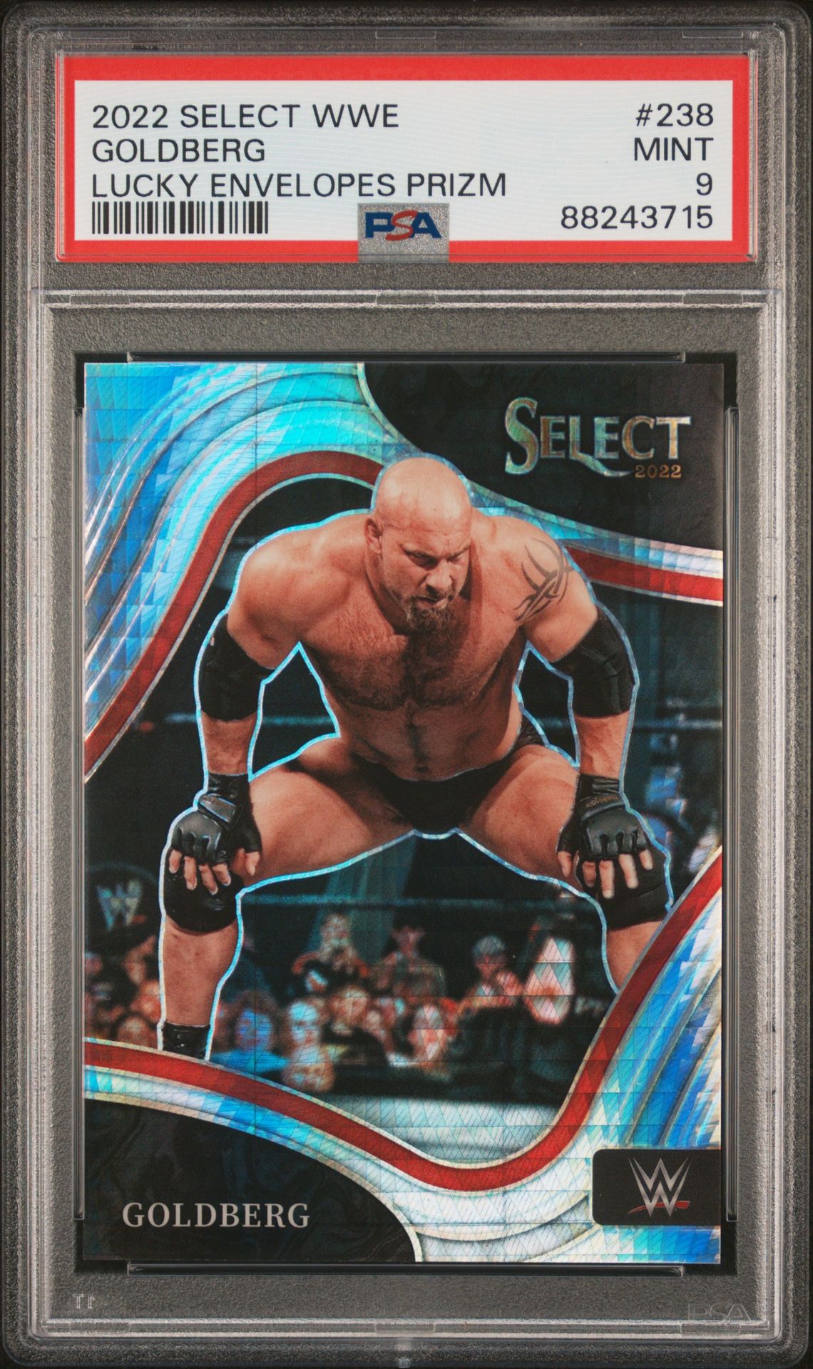 2022 Panini PANINI SELECT WWE LUCKY ENVELOPES PRIZM #238 Goldberg front