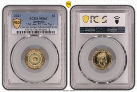 2023 $2 35th Ann $2 Coin Set Colorized Lest We Forget-Memorial Dome MS66