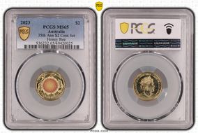 2023 $2 35th Ann $2 Coin Set Colorized Honey Bee MS65
