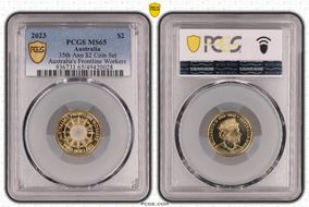 2023 $2 35th Ann $2 Coin Set Colorized Australia's Frontline Workers MS65