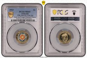 2023 $2 35th Ann $2 Coin Set Colorized Lest we Forget-Eternal Flame MS65