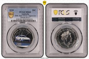 2020 50C 60th Ann ATCC- Supercars Mazda RX-7 Colorized MS68