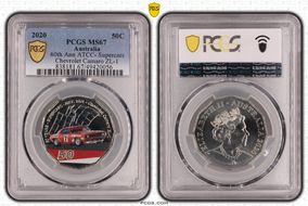 2020 50C 60th Ann ATCC- Supercars Chevy Camaro ZL-1 Colorized MS67