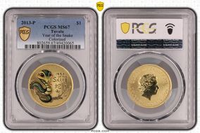 2013-P $1 Year of the Snake Colorized MS67