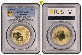 2013-P $1 Echidna - Bush Babies MS68