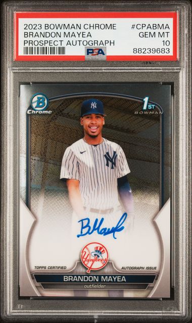 2023 Bowman Bowman Chrome #CPA-BMA Brandon Mayea 11b4 front