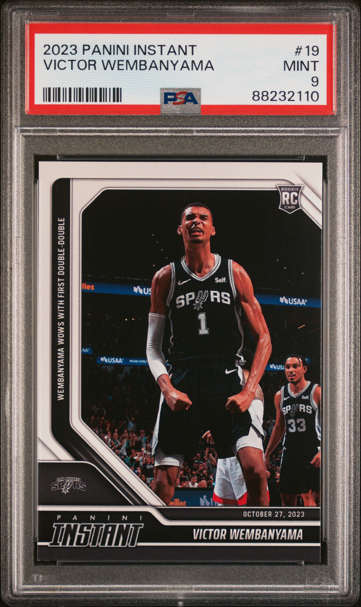 2023 Panini Instant Victor Wembanyama #19 Mint 9 front