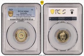 2023 $2 35th Ann $2 Coin Set Colorized Lest We Forget-Memorial Dome MS66