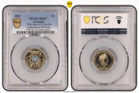 2023 $2 35th Ann $2 Coin Set Colorized Ambulance Services MS67