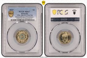 2023 $2 35th Ann $2 Coin Set Colorized Remembrance Rosemary MS67
