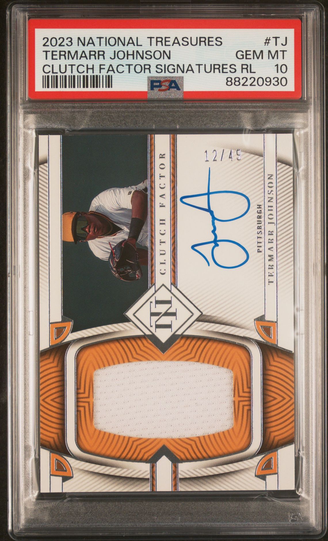 2023 Panini PANINI NATIONAL TREASURES CLUTCH FACTOR SIGNATURES RELICS #TJ Termarr Johnson front