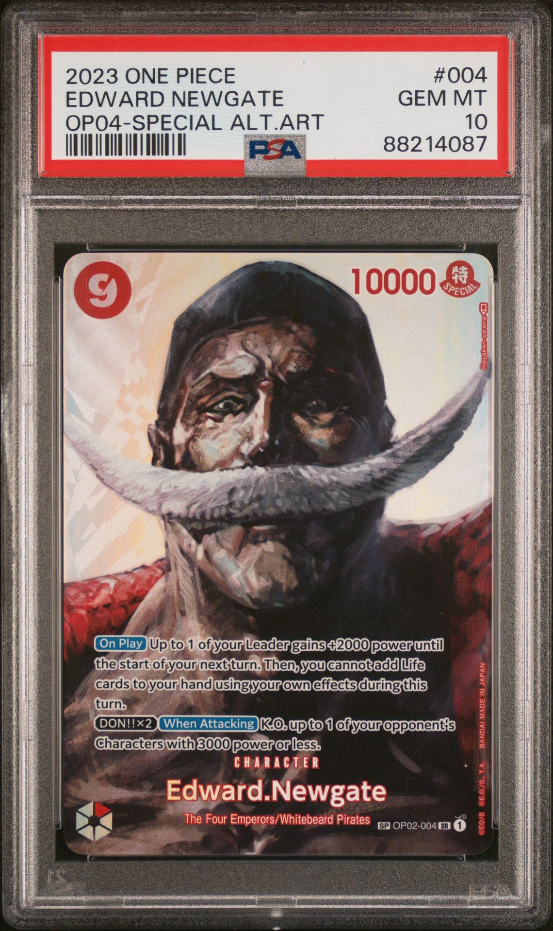 2023 One Piece ONE PIECE OP04-KINGDOMS OF INTRIGUE SPECIAL ALTERNATE ART #004 Edward Newgate front