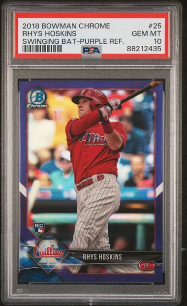 2018 Bowman BOWMAN CHROME Purple Refractor #25 Rhys Hoskins front