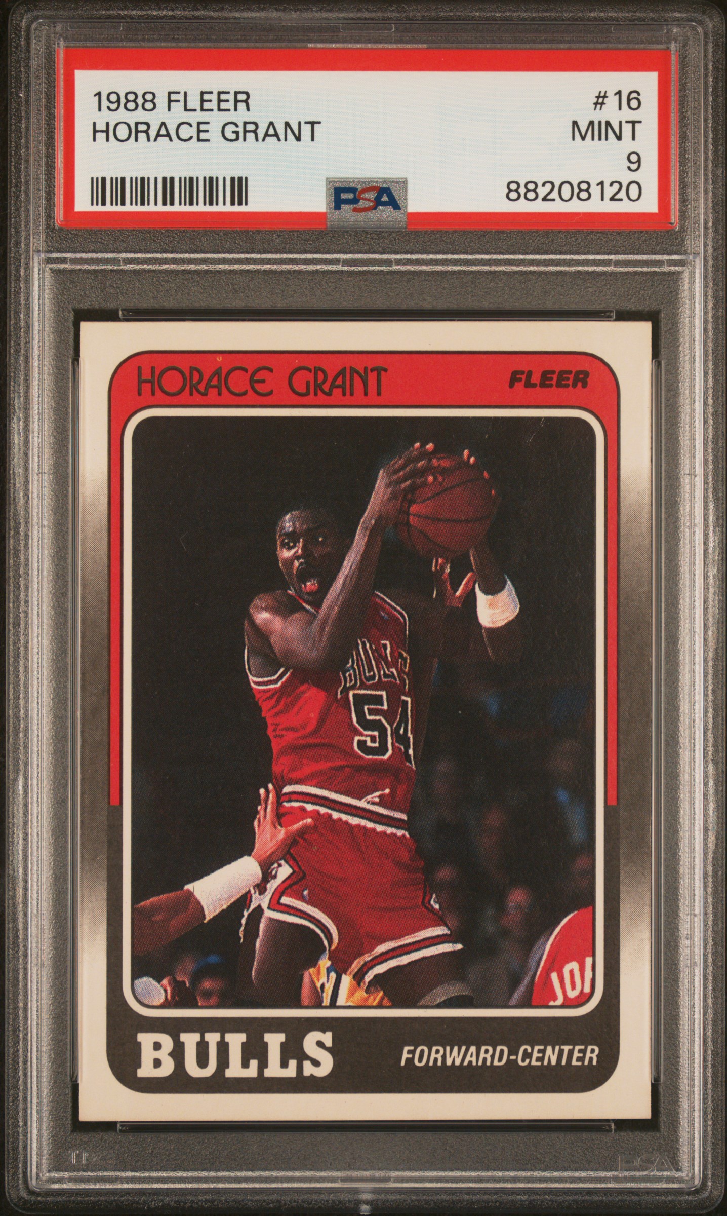 1988-89 Fleer #16 Horace Grant Rookie Card  – PSA MINT 9