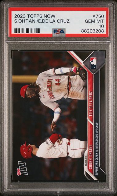 2023 Topps Now S.ohtani/E.de La Cruz #750 Gem Mt 10 front