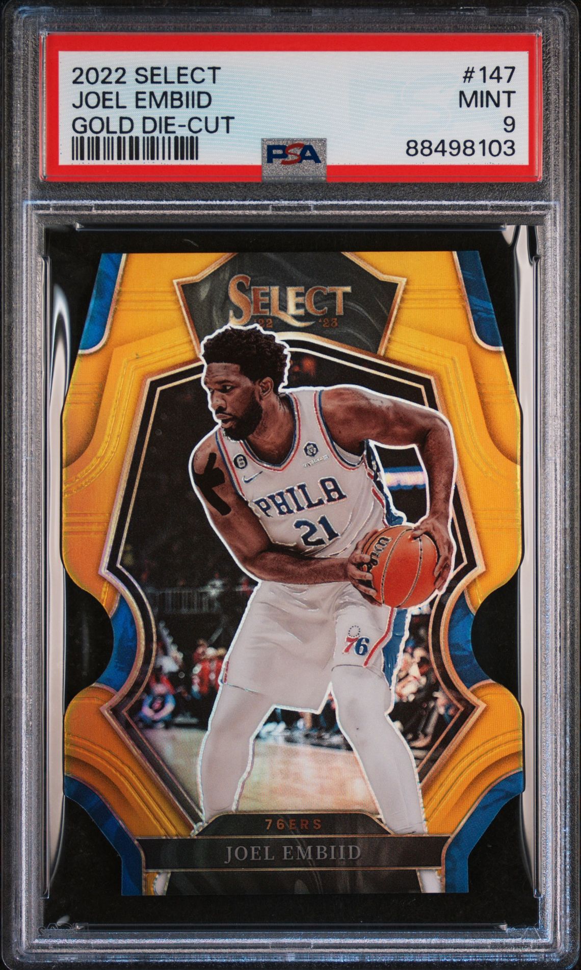 2022 Panini PANINI SELECT Gold #147 Joel Embiid front