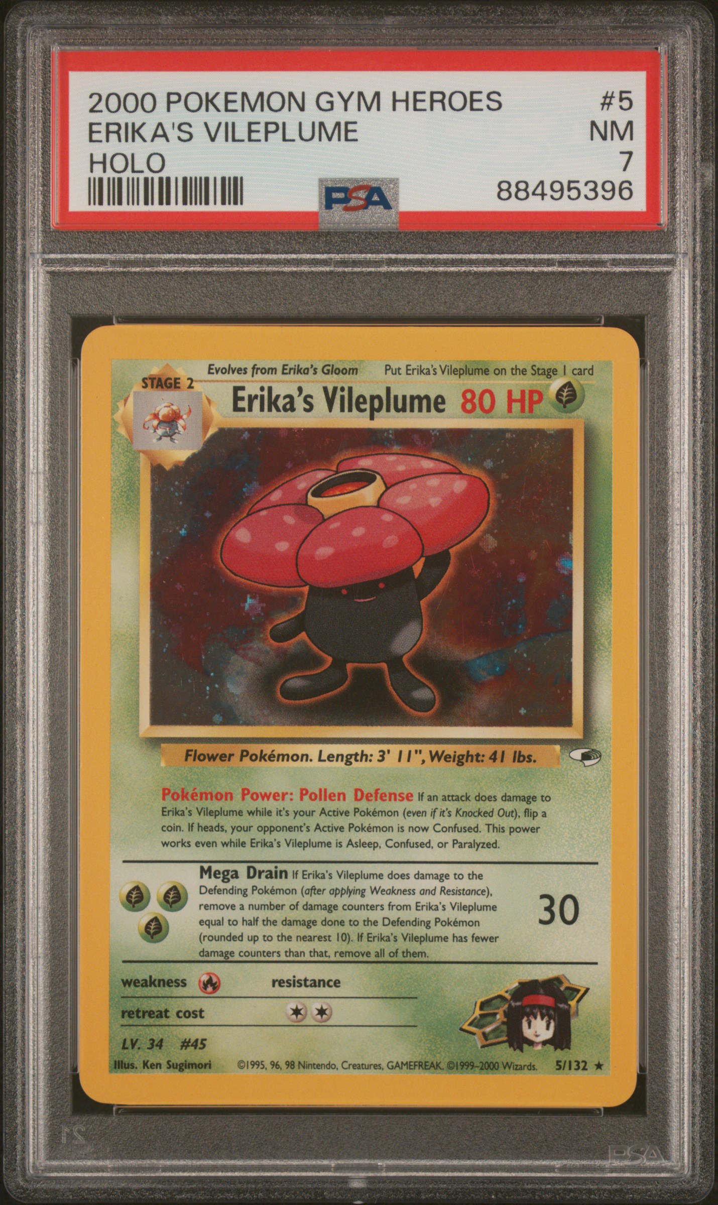 2000 #5 Erika's Vileplume PSA 7 Gym Heroes