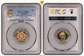 2023 $2 35th Ann $2 Coin Set Colorized Honey Bee MS66