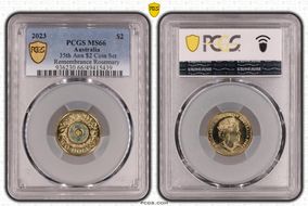 2023 $2 35th Ann $2 Coin Set Colorized Remembrance Rosemary MS66
