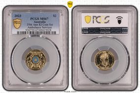 2023 $2 35th Ann $2 Coin Set Colorized Ambulance Services MS67